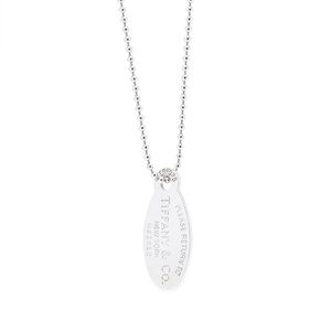 Return to Tiffany Large Oval Tag Pendant Necklace